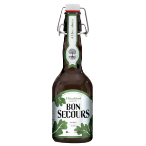 Bouteille de bière Bon Secours 4 Houblons avec mousse onctueuse