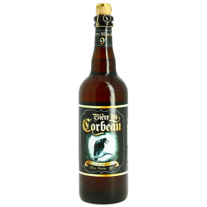 Bouteille de Bière du Corbeau blonde dorée artisanale