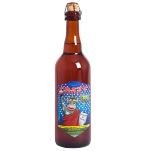 Bouteille de bière artisanale Crazy IPA aux arômes exotiques