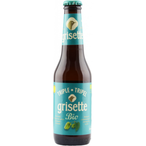 Bouteille de Grisette Triple Bio, bière blonde belge sans gluten 8°