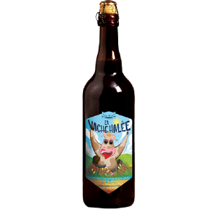Bière La Vache Halée servie dans un verre, mousse légère et éclatante