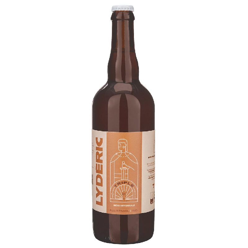 Bouteille de bière Lydéric Triple 75cl avec sa robe dorée Bouteille de bière Lydéric Triple 75cl avec sa robe dorée