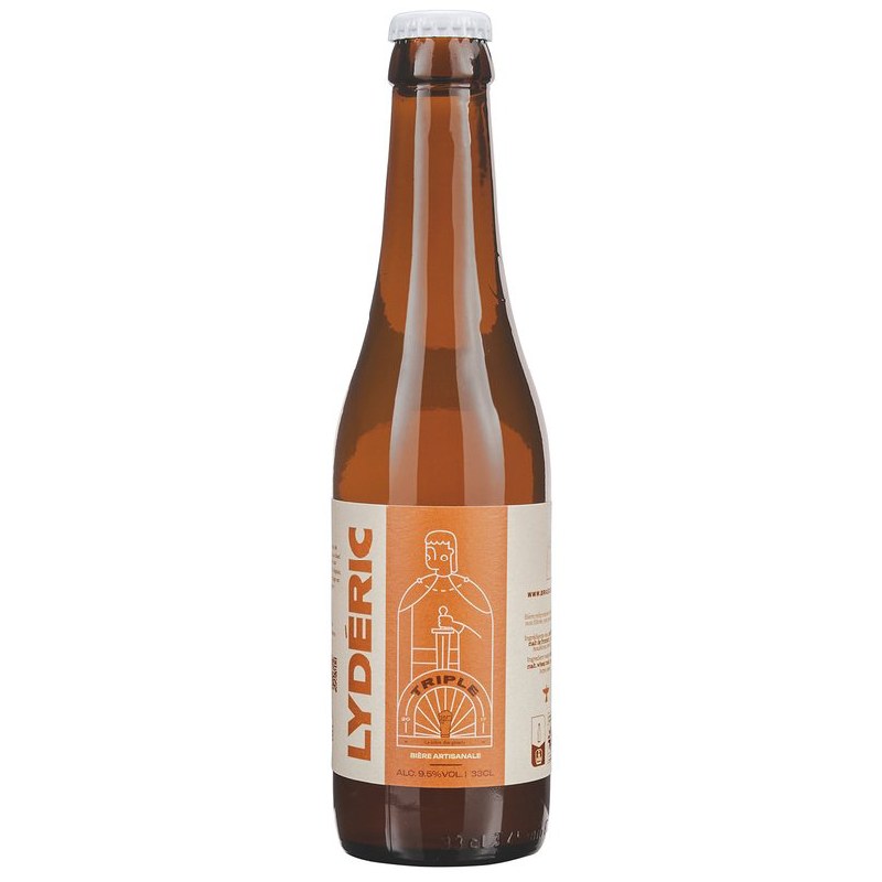 Bouteille de bière Lydéric Triple 33cl avec sa robe dorée Bouteille de bière Lydéric Triple 33cl avec sa robe dorée