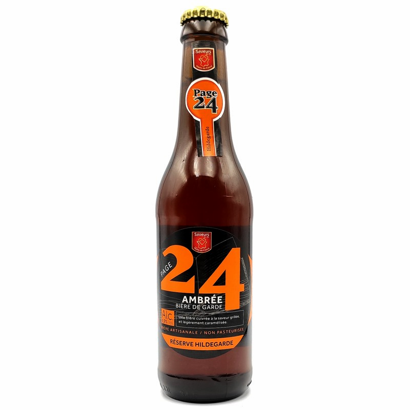 Bouteille de bière Page 24 Réserve Hildegarde Ambrée 33 cl Bouteille de bière Page 24 Réserve Hildegarde Ambrée 33 cl