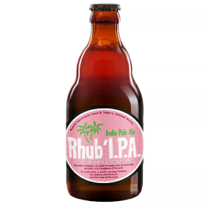Photo de la bouteille de bière Page 24 Rhub'IPA avec sa mousse blanche