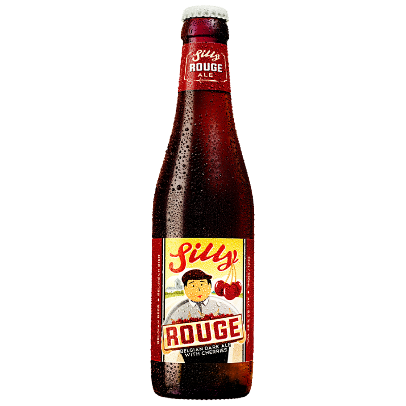 Bouteille de bière Silly Rouge – bière brune belge à la cerise Bouteille de bière Silly Rouge – bière brune belge à la cerise