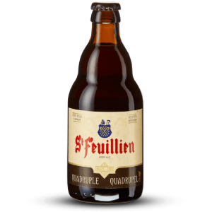 Bouteille de Saint Feuillien Quadruple bière brune forte 11 degrés