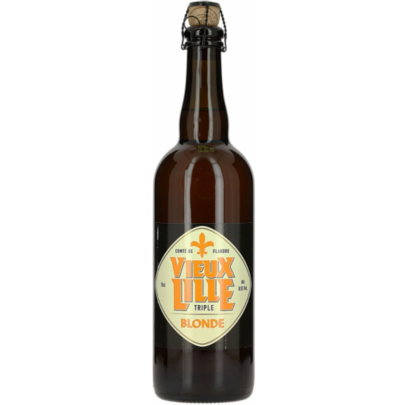 Bouteille de bière Vieux Lille Triple 75cl – blonde artisanale du Nord Bouteille de bière Vieux Lille Triple 75cl – blonde artisanale du Nord