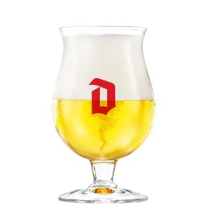 Verre tulipe Duvel 33 cl avec logo D rouge