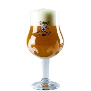 Verre Tripel Karmeliet 33 cl avec fleur de lys gravée