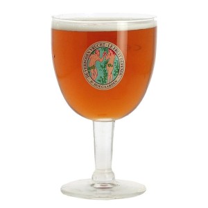 Photo du verre à bière Le Fruit Défendu 33 cl – calice belge sur fond blanc