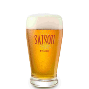 Verre à bière Saint Feuillien Saison 33 cl – Vue de face avec logo