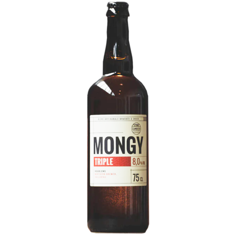 Bouteille de bière Mongy Triple 75cl – Brasserie Cambier Bouteille de bière Mongy Triple 75cl – Brasserie Cambier