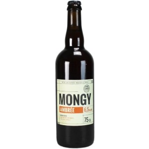 Bouteille de bière artisanale Mongy Ambrée 75 cl de la Brasserie Cambier