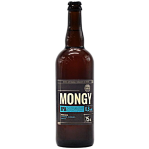 Bouteille de bière artisanale Mongy IPA 75 cl de la Brasserie Cambier