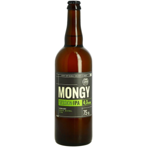 Bouteille de bière artisanale Mongy Session IPA 75 cl de la Brasserie Cambier