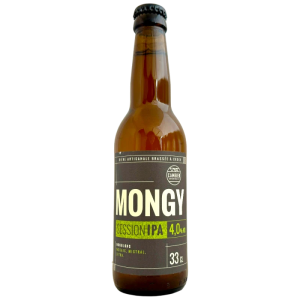 Bouteille de bière artisanale Mongy Session IPA 33 cl de la Brasserie Cambier