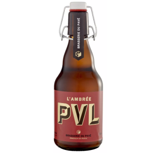 Bouteille de bière PVL Ambrée 33 cl de la Brasserie du Pavé