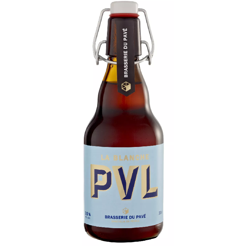 Bouteille de bière PVL Blanche 33 cl de la Brasserie du Pavé