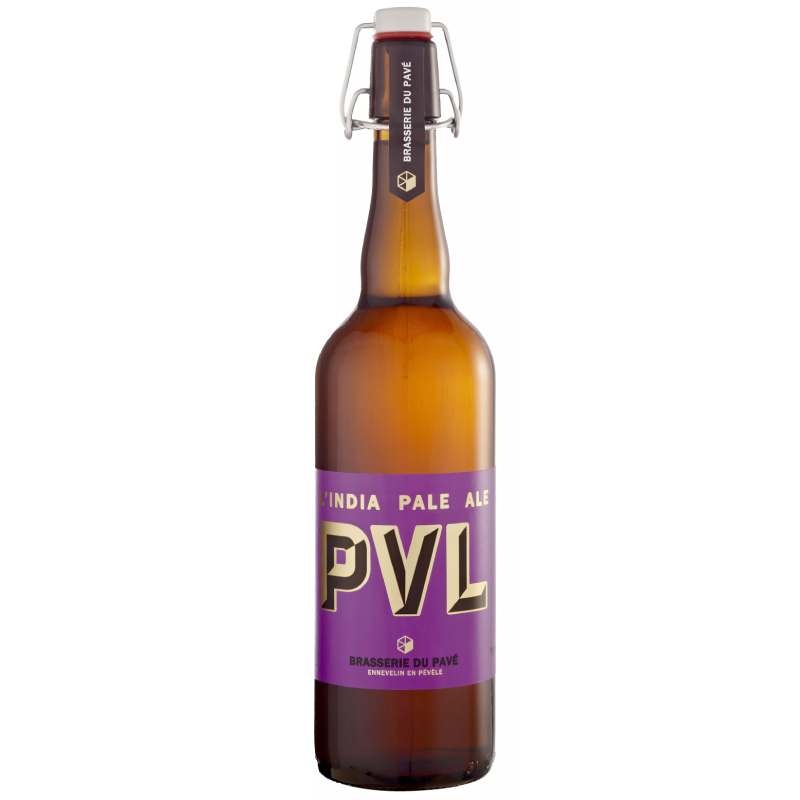 Bouteille de PVL IPA 75 cl de la Brasserie du Pavé – Bière artisanale IPA aux houblons du Nord Bouteille de PVL IPA 75 cl de la Brasserie du Pavé – Bière artisanale IPA aux houblons du Nord