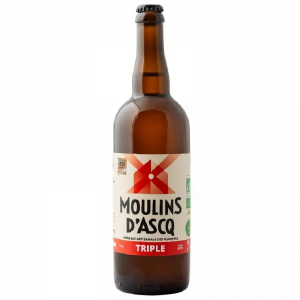 Bouteille Moulins d’Ascq Triple 75 cl sur fond neutre