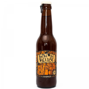 Bouteille Reuze Ambrée 33 cl avec label couleur cuivre
