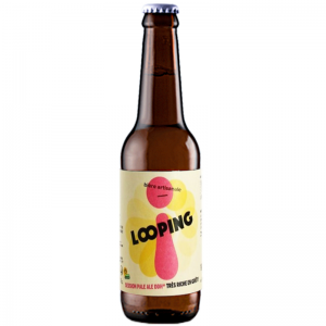 Bouteille Looping Blonde Pale Ale 33 cl Brasserie Tandem sur fond clair