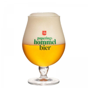Verre tulipe Hommelbier Poperings 33 cl – gravure logo brasserie Van Eecke