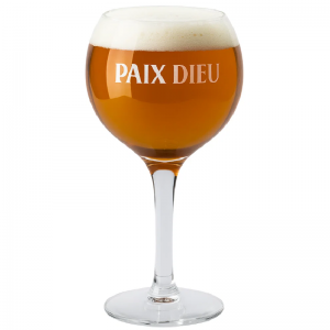 Verre tulipe artisanal Paix Dieu 25 cl, forme demi-lune