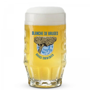 Chope Blanche de Bruges 33 cl en verre bock