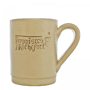 Chope en grès beige 33 cl avec logo Trappistes Rochefort gravé